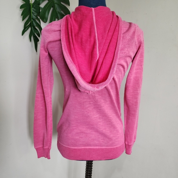 Banana Republic Heathered Pink Cotton Zipper Hoodie Jacket - Picture 6 of 9
